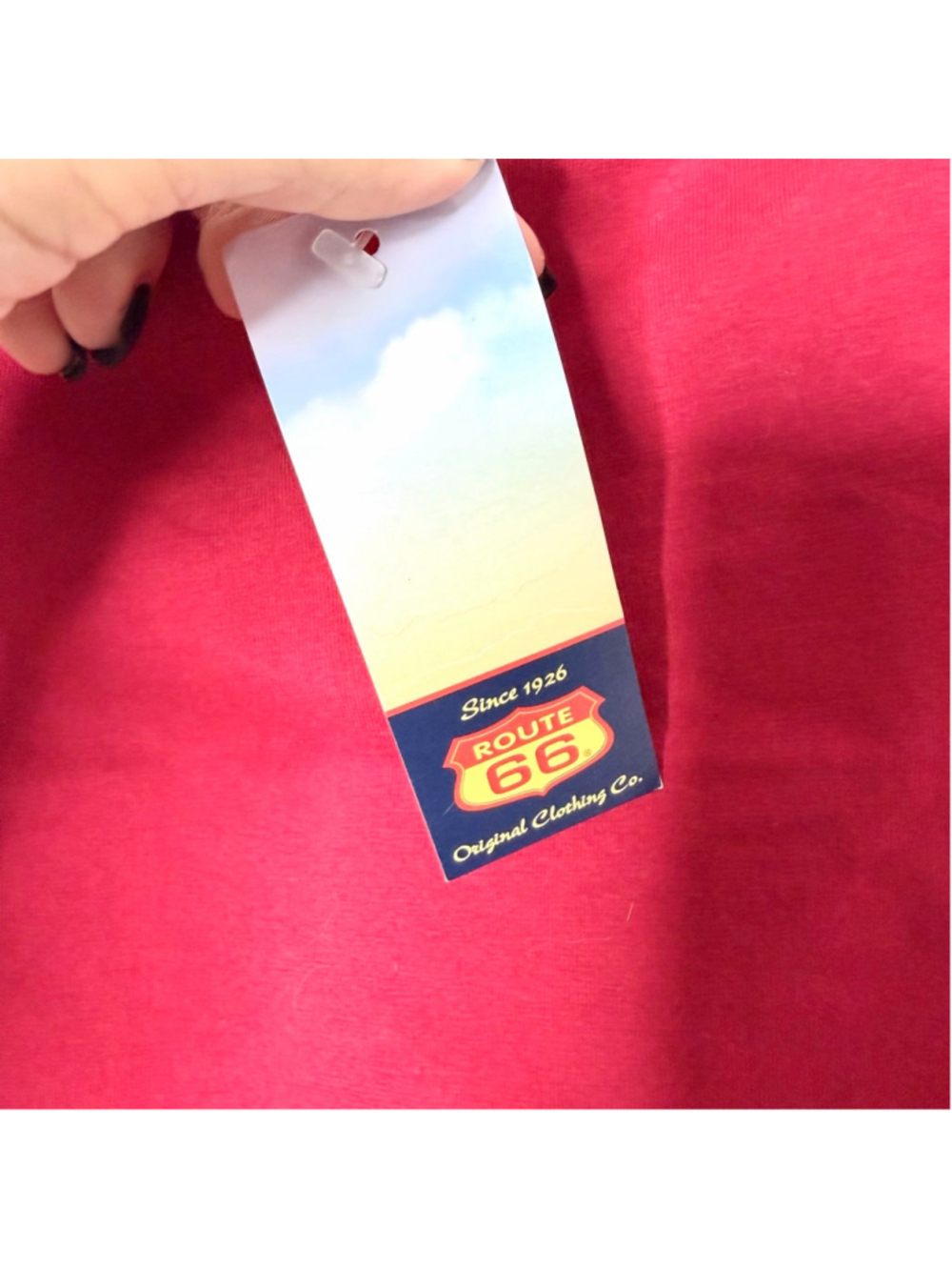 Vintag Y2K Route 66 Red Tube Top NEW with tags XL - Picture 5 of 5